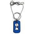 Alice in Wonderland Key Hole Dog Tag Pewter Key Chain